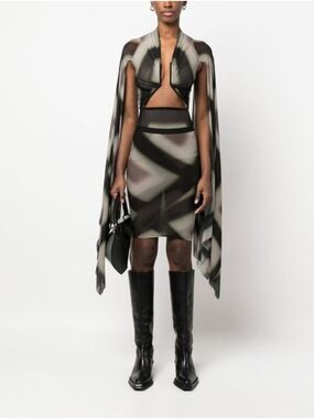 Rick Owens EDFU SS33 patterned skirt size 6 BNWT
